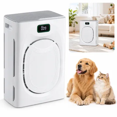 Immagine prodotto di Purificatore Aria Allergie & Animali, HEPA H13 + Carbone Attivo + Filtro Lavabile, 25dB, CADR 350, PM2.5, anti Polline/Peli/Odori