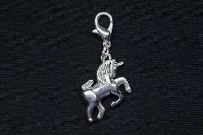 Produktbild von Einhorn Charm Anhänger Bettelarmband Miniblings Charms Unicorn Fantasy silber