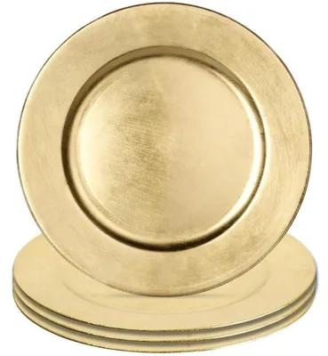 Immagine prodotto di Vilde | Piattino - Piatto da portata - Oro - Piatto da portata - Decorativo - 33 cm - 4 pezzi