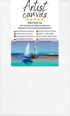 Immagine prodotto di Tela su telaio, 100% cotone, 280 g/m², fondo bianco 30X50 cm