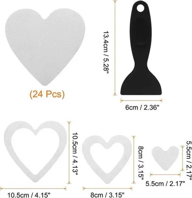Zdjęcie produktu dla Zestaw naklejek antypoślizgowych, 24 sztuki, białe, długość 10 cm, twarde, do łazienki
