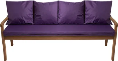 Immagine prodotto di Cuscini per panchina da giardino Viola| Cuscino per seduta 180x50x7 + schienale 4x 56x50cm| Cuscini per divano da giardino per 4 persone| Cuscino per altalena da giardino