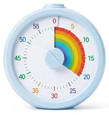 Productafbeelding van Visuele Timer met Volumeregeling & Lichtalarm, 60 Minuten Tijdbeheerhulpmiddel