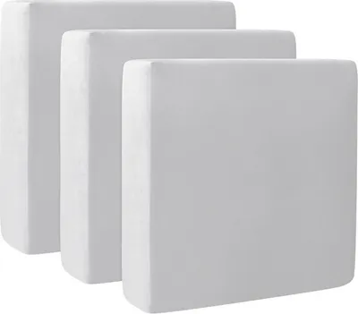 Produktbild von 3 Stück Stretch Couchkissenbezüge Weicher Samt Sofakissen Möbelschutz für Sofa Sitz,Hellgrau