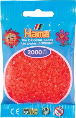 Produktbild von HAMA 501-35 Mini Perlen im Beutel - Neon-Rot
