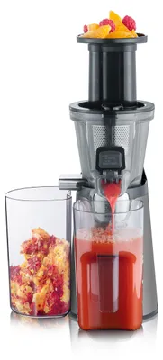 Produktbild von Severin Slow Juicer ES 3571 Entsafter aus Edelstahl, 150W, 1L Behälter, für Saft, Sorbet, Eis & Marmelade, Easy-Clean Reinigung