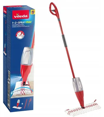 Produktbild von Vileda Mopp 1-2 Spray Max-Drehbarer Kopf, Doppelseitige Mikrofaser, 750 Ml