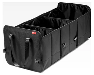Produktbild von faltbare Autobox, Auto Organizer, Kofferraumtasche, Faltkorb, Kofferraum-Organizer, Klettbefestigung am Boden, 72 x 33 x 30 cm
