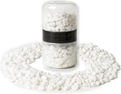 Produktbild von Dekostein IPEA Weiße Dekosteine ​​für Garten, Vasen, Aquarium, 1 kg, gemischte Farben mit Größe 10/12 mm, kleine Schalen für Außendekoration, Innenhof