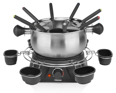 Zdjęcie produktu dla Tristar FO-1109, 8 os., 1,3 l, Czarny, Stal nierdzewna, Okrągły, 190 °C, Stal nierdzewna