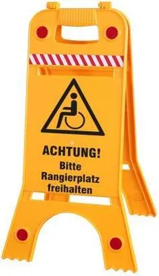 Produktbild von Warnaufsteller - Achtung - Bitte Rangierplatz freihalten - Gr. ca. 28 x 64 cm - 308538/5