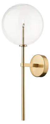 Image de Applique décorative MILAN dorée 1xG4x2W en verre, dimensions : 49 x 18 x 19 cm, IP20, Zuma Line