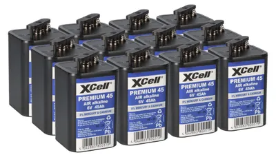 Produktbild von 12x 4R25 XCell Premium 45 Blockbatterie 6V 45Ah für Baustellenlampe