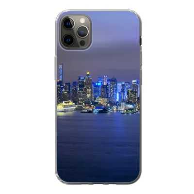 Produktbild von MuchoWow® Handyhülle Schutzhülle Hülle für iPhone 12 Pro Max New York - Skyline - Nacht Silikon Softcase Handy Hülle - Hartschale