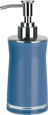 Image de Distributeur de savon Spirella "Sydney" | avec pompe en inox | Distributeur de savon liquide | Acrylique | 200ml | Longue durée de vie et robustesse | Bleu denim