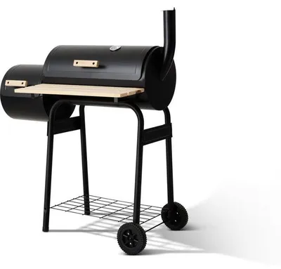 Zdjęcie produktu dla Grill węglowy COOKINGBOX, 2 cylindryczne paleniska, stal, 104x53,5x114,5 cm