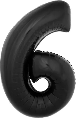 Produktbild von XXL Zahlen Folienballon 100 cm - Schwarz 6
