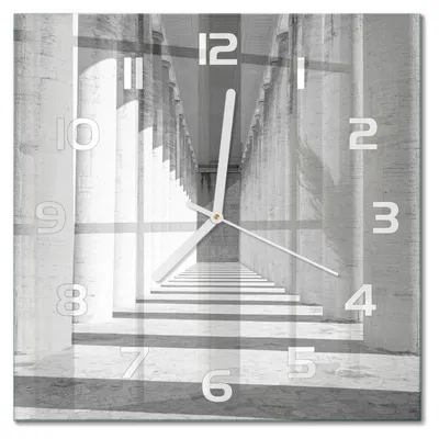 Produktbild von Glas Wanduhr 30x30 cm - Wanduhr - lautlose Wanduhr - ohne Ticken - geräuschloses Uhrwerk - schleichende Zeiger - moderne Uhr - Design Uhr - Wohnzimmer Uhr - Korridor
