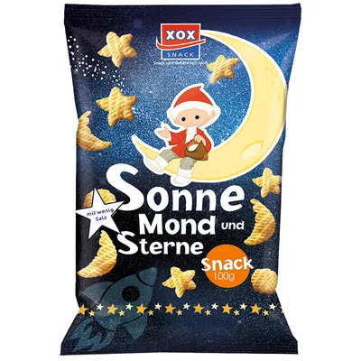 Immagine prodotto di Sandmaennchen Sun Moon Stars Snack di patate croccante e delicato 100g