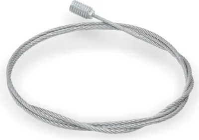 Produktbild von Drahtseil Ø 1,5 mm, 7x7, mit Zamak-Gewindeterminal M6 x 9 mm / 10 mm, Stahl verzinkt | Länge 7000 mm