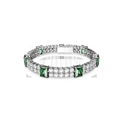 Produktbild von Swarovski Armband Uni Matrix Tennis Grün, Weiß Rhodiniert 48/M 5666163