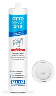 Produktbild von Ottoseal S70 Premium-Naturstein-Silikon 310ml Farbe: Nebel C230