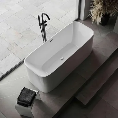 Produktbild von Freistehende Badewanne RIVA 2.0 - Acryl - Weiß, glänzend - Größe wählbar, Größen:170 x 70 cm