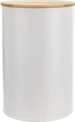 Produktbild von Orion Küchenbehälter Aufbewahrungsbehälter Vorratsdose aus Metall weiß mit Silikondichtung für lose Produkte WHITELINE 800 ml