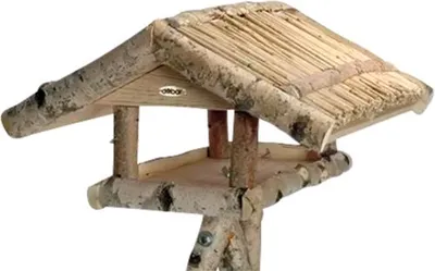 Produktbild von Vogelhaus dobar Futterhaus aus Birkenholz, 46x48x26 cm