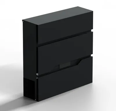 Produktbild von Briefkasten Edelstahl pulverbeschichtet Postfach Zeitungsrolle Sicherheitsschloss Montagematerial Rostbeständig Modernes Design