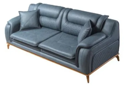 Produktbild von Sofa Blau 3 Sitzer Wohnzimmer Couch Design Chesterfield Italienischer Stil Möbel