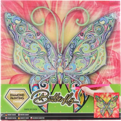 Obrázek produktu pro Plátno diamantový obraz motýl, 30x30cm