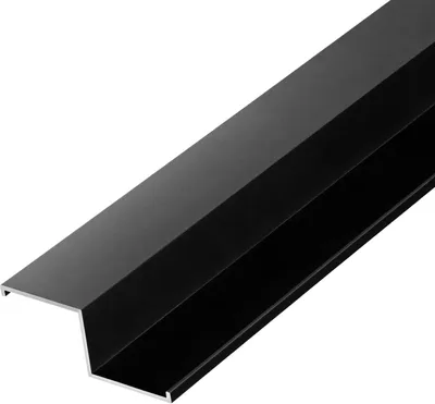 Produktbild von 10, S-Polytec Aluminiumprofil Aluminium Z-Profil Schwarz eloxiert (2 Meter), Aluprofil, Konstruktionsprofil, Systemprofil aus schwarz eloxiertem Aluminium für HPL, Aluverbund Fassadenverkleidungen, Aluminiumprofile