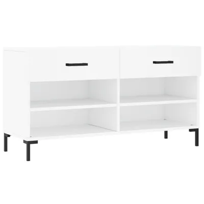Obrázok produktu pre Lavička na topánky, biela 102x35x55 cm, kompozitné drevo