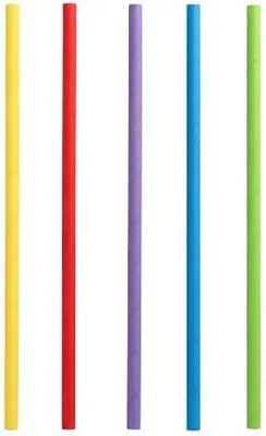 Imagen del producto de Pajitas de papel - Diámetro 8 mm - 25 cm, clasificadas por color - 88934 pajitas de papel, pajitas para batidos - 135 unidades