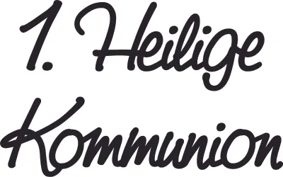 Produktbild von Wachsschrift '1. Heilige Kommunion' 10 cm gold Packung mit 6 Stück