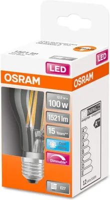 Image de Led Standard Clair Filament Variable 12w E27 Froid Boite 1 - Osram