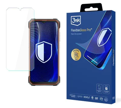 Obrázek produktu pro 3mk Hybridní sklo kompatibilní s Blackview BL8800 Pro, FlexibleGlass Pro, Nerozbitné sklo 7H, Posílení obrazovky 400 %, tloušťka 0,3 mm, Snadná instalace