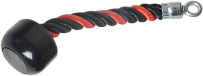 Produktbild von Trizeps-Seil – Fitnessseil – Krafttraining – Rutschfester Griff – 70 cm – Schwarz