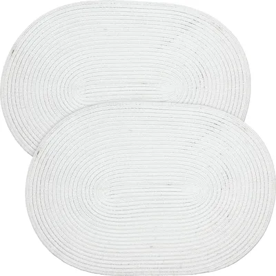 Produktbild von Erwin Müller Tischset Silves" 2er-Pack weiß oval: 33x48 cm"