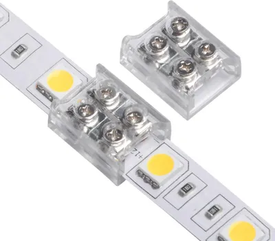 Produktbild von Verbinder für LED Streifen 12/24V DC für Verbindung mit Schrauben 8 mm