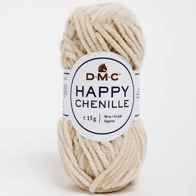 Obrázek produktu pro DMC Happy Chenille, Kreativní tvoření, Silná, Béžová, Polyester, 38 m, 100% Polyester