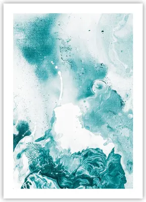 Produktbild von Poster - Poster ohne Rahmen - Abstraktion Meer Türkis - 50x70 cm - Wand Bild - Wanddeko - Wandbilder - Kunstposter - Wandposter - Bilder - Kunstdruck - Wanddekoration - Wandbild - P2XPA50x70-4268