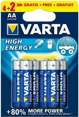 Produktbild von Alkali-Mangan-Batterie Varta 4906121436 1,5 V 1.55 V AA (6 Stücke)
