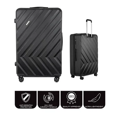 Produktbild von Solier Hartschalen Reisekoffer, Rollkoffer mit Zahlenschloss, Groß Reisetrolley ABS M