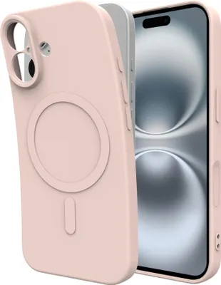 Image de Cazy Coque compatible avec iPhone 17 Coque compatible avec MagSafe – Color Backcover – Rose