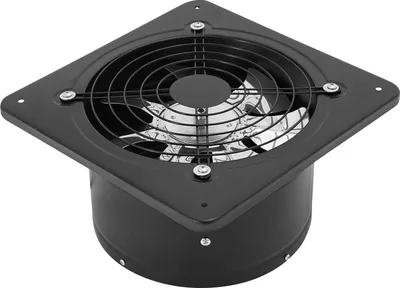 Produktbild von Abluftventilator 25,4 cm - Wandmontierter Küchenlüfter - Rückstauklappe - Quadratisch - Tragbar - Schwarz