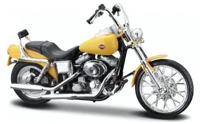 Produktbild von Maisto MAI20-19139 - 1/18 - Harley Davidson FXDWG Dyna Glide Wide, gelb, 2001 - Neu