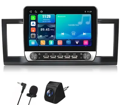 Imagen del producto de Radio para coche Linux, compatible con VW T6 Caravelle de 2015 a 2020, pantalla táctil 2 DIN, con CarPlay, Android Auto y Bluetooth 5.1, incluye cámara y micrófono