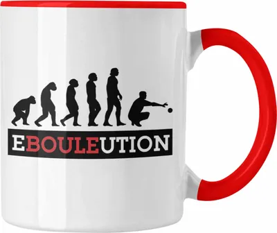 Produktbild von Trendation - Boule Tasse Geschenk Boule-Spieler Geschenkidee Spruch Ebouleution (Rot)